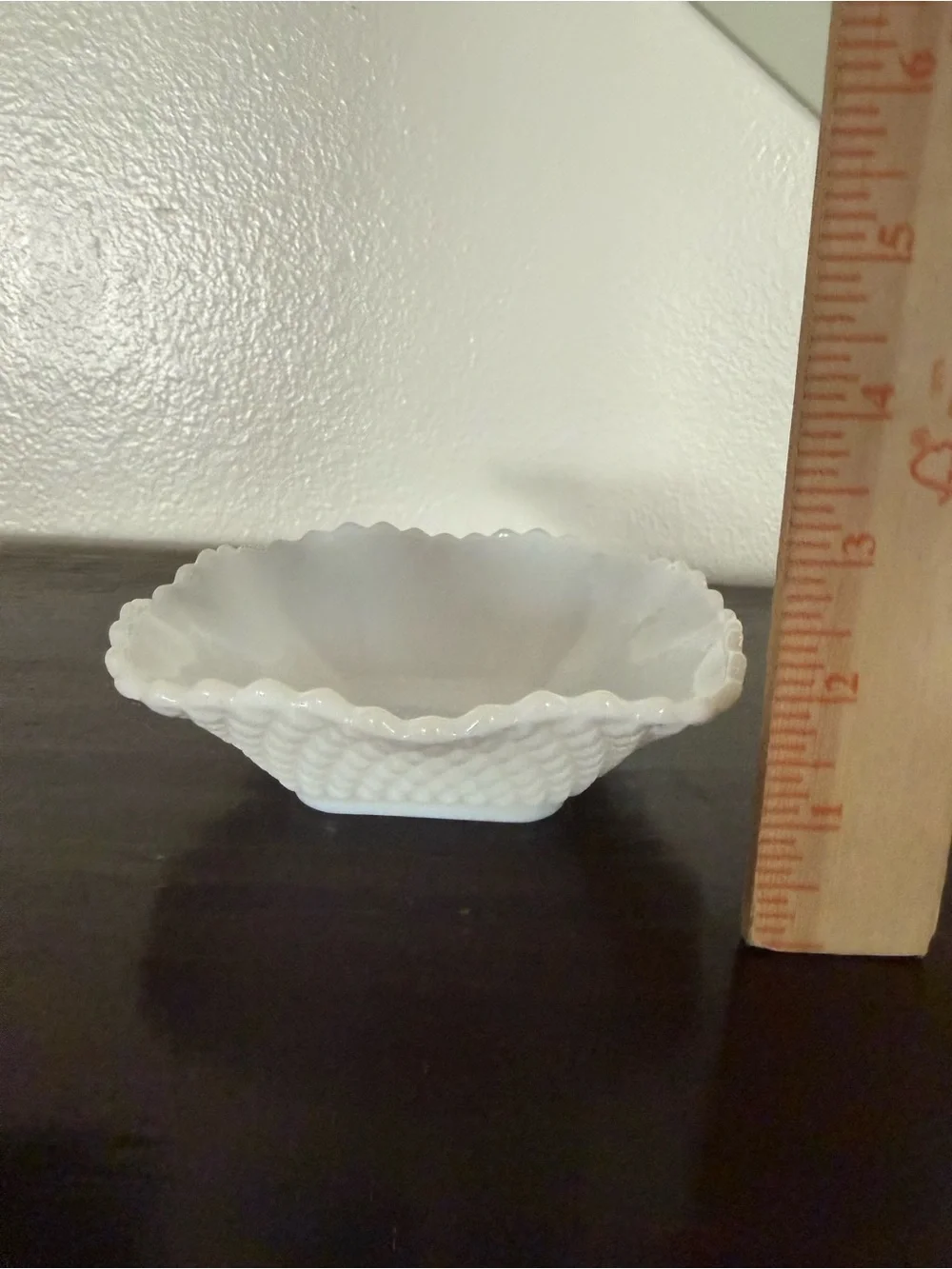 Vintage milk glass candy dish
